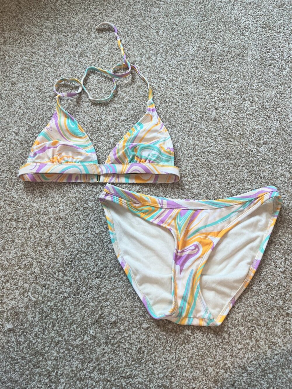 Xhilaration Bikini Set medium marbled colorful girlhoodcore beach summer